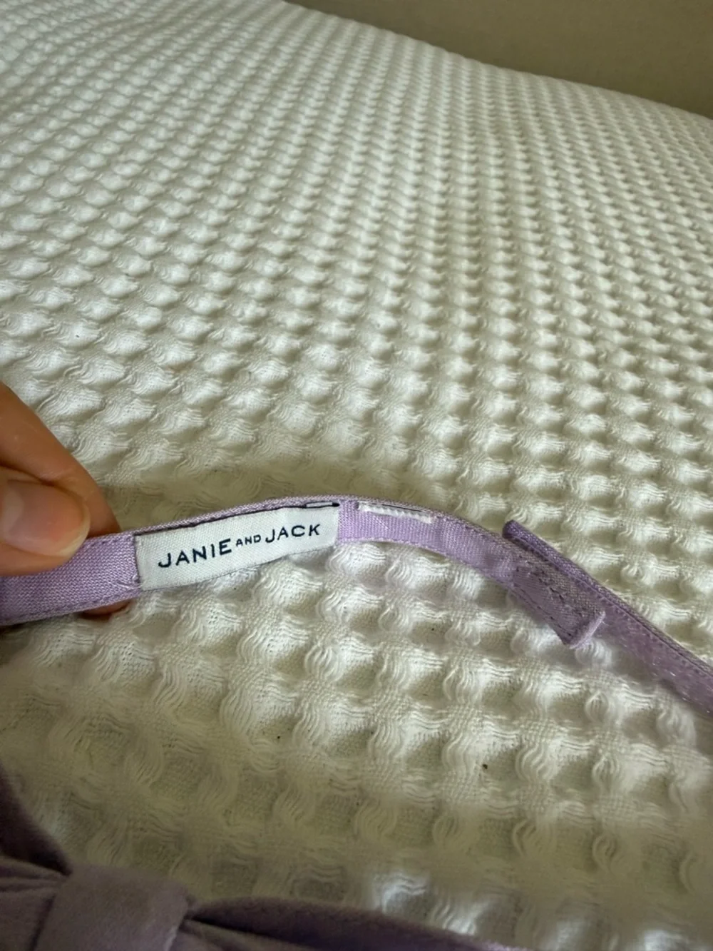 Janie and Jack Lavender Linen Bow Tie – Adjustable Kids